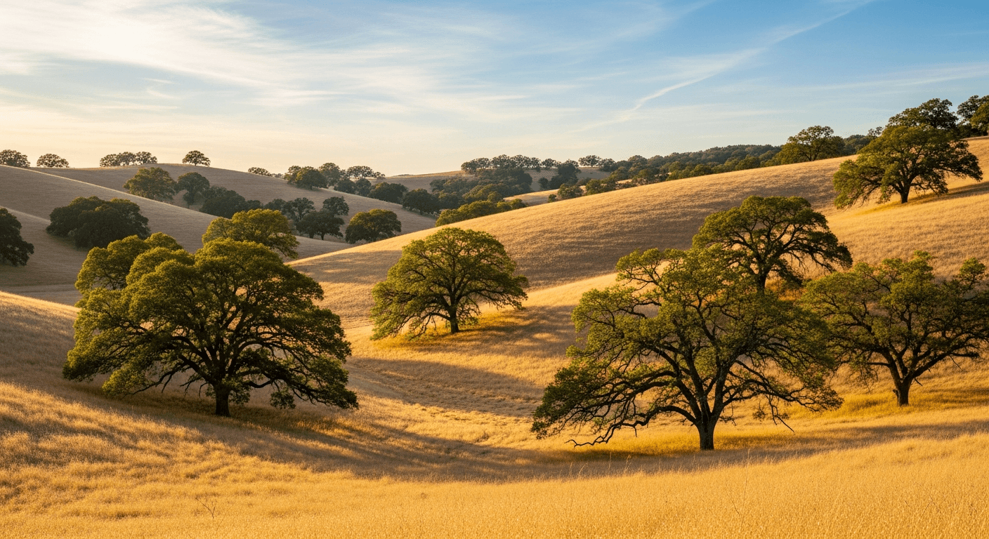 Northern California valley oak grasslands near Roseville, CA — KTN Roofing service area